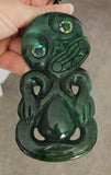 NZ Greenstone Extra Large Tiki Carving - 123mm #39L-A