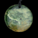 NZ Greenstone Disc - 53mm - Ewan Parker - #130