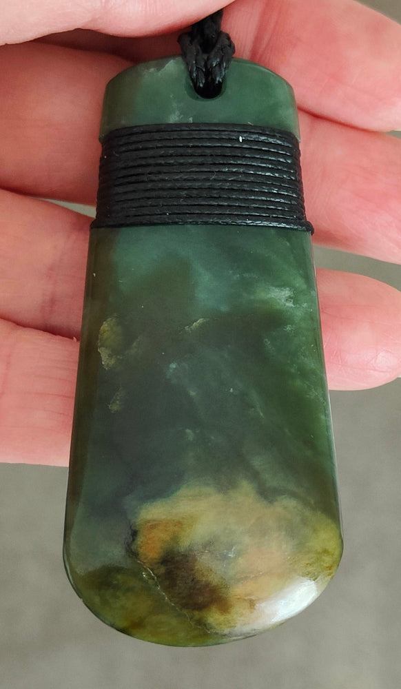 NZ Greenstone Roimata Drop - 61mm - Ewan Parker - #118 Secondary image