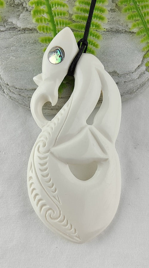 Manaia Bone Carving - 86mm - Carved by Joseph, NZ - #20 Main image