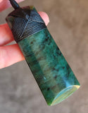 NZ Greenstone Large Toki Pendant - 79mm #90