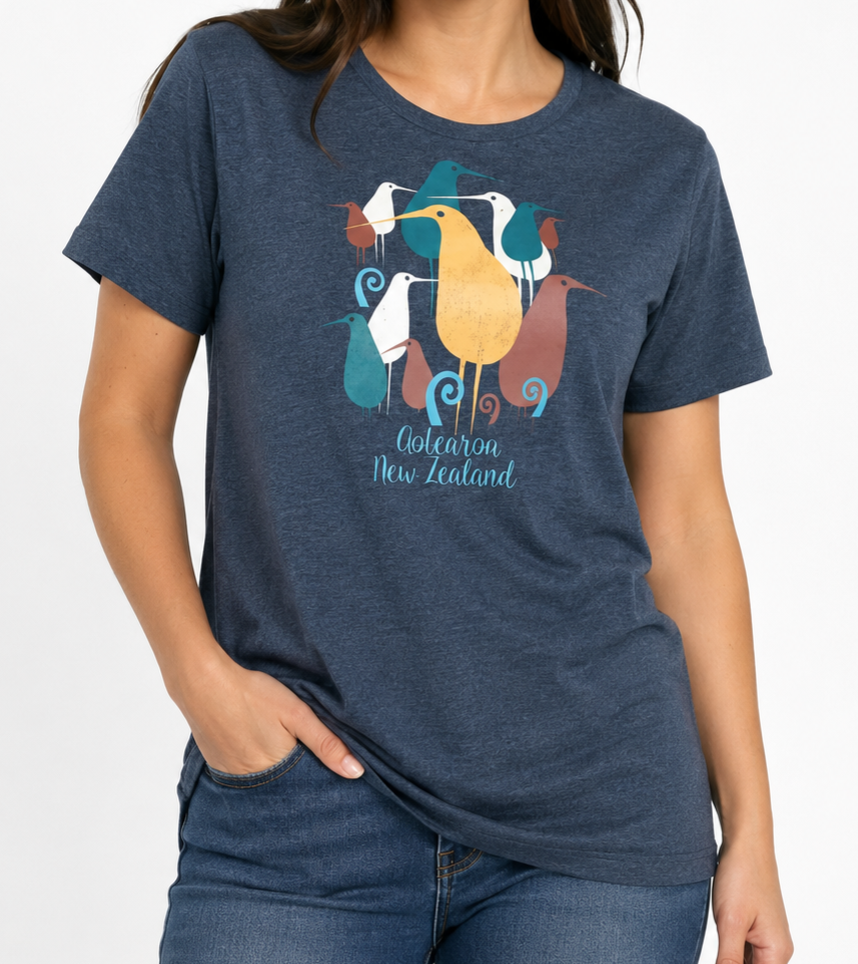 Ladies Fitted T-Shirt - Kiwi Crowd Main image