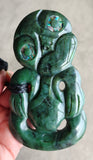 NZ Greenstone Extra Large Tiki Carving - 122mm #39L-S5
