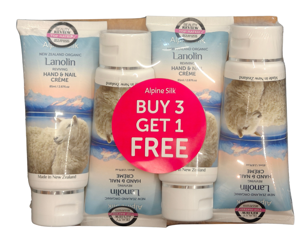 Alpine Silk Organic Lanolin Hand & Nail Creme 85ml - 4PK Deal