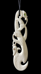Super Large Manaia Bone Carving - 214mm - Carved by Joseph, NZ - #50