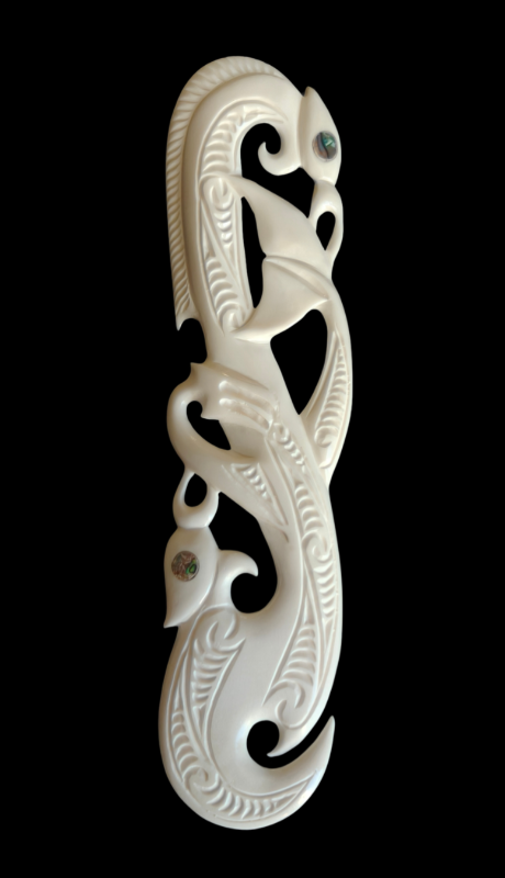 Super Large Manaia Bone Carving - 210mm - Carved by Joseph, NZ - #53 Main image