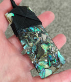NZ Greenstone And Paua Double Sided Toki - NZ Made #90