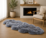 Large Double Sheepskin Rug - Grey - NZ Made