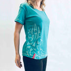 Women's Ngaru Maori Fitted T Shirt - Kia Kaha