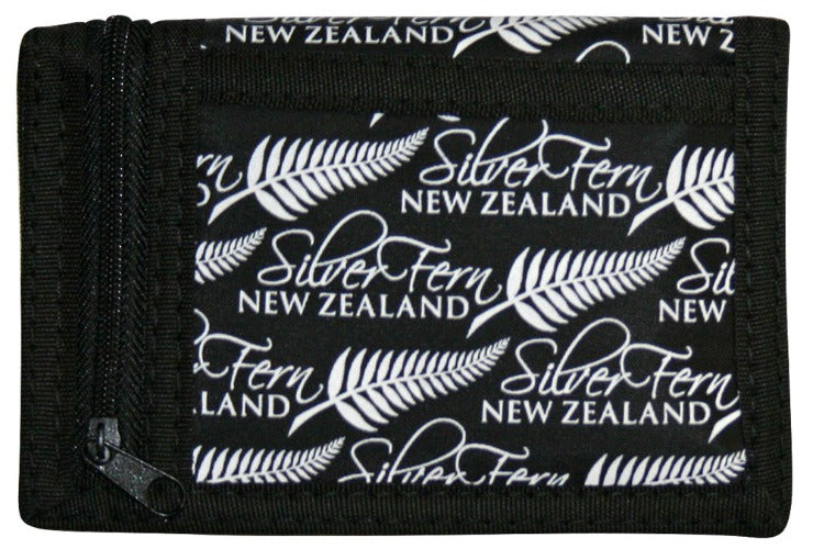 NZ Silver Fern Black Wallet - #471 Main image