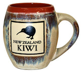 Reactive Glaze Barrel Mug Kiwi Red