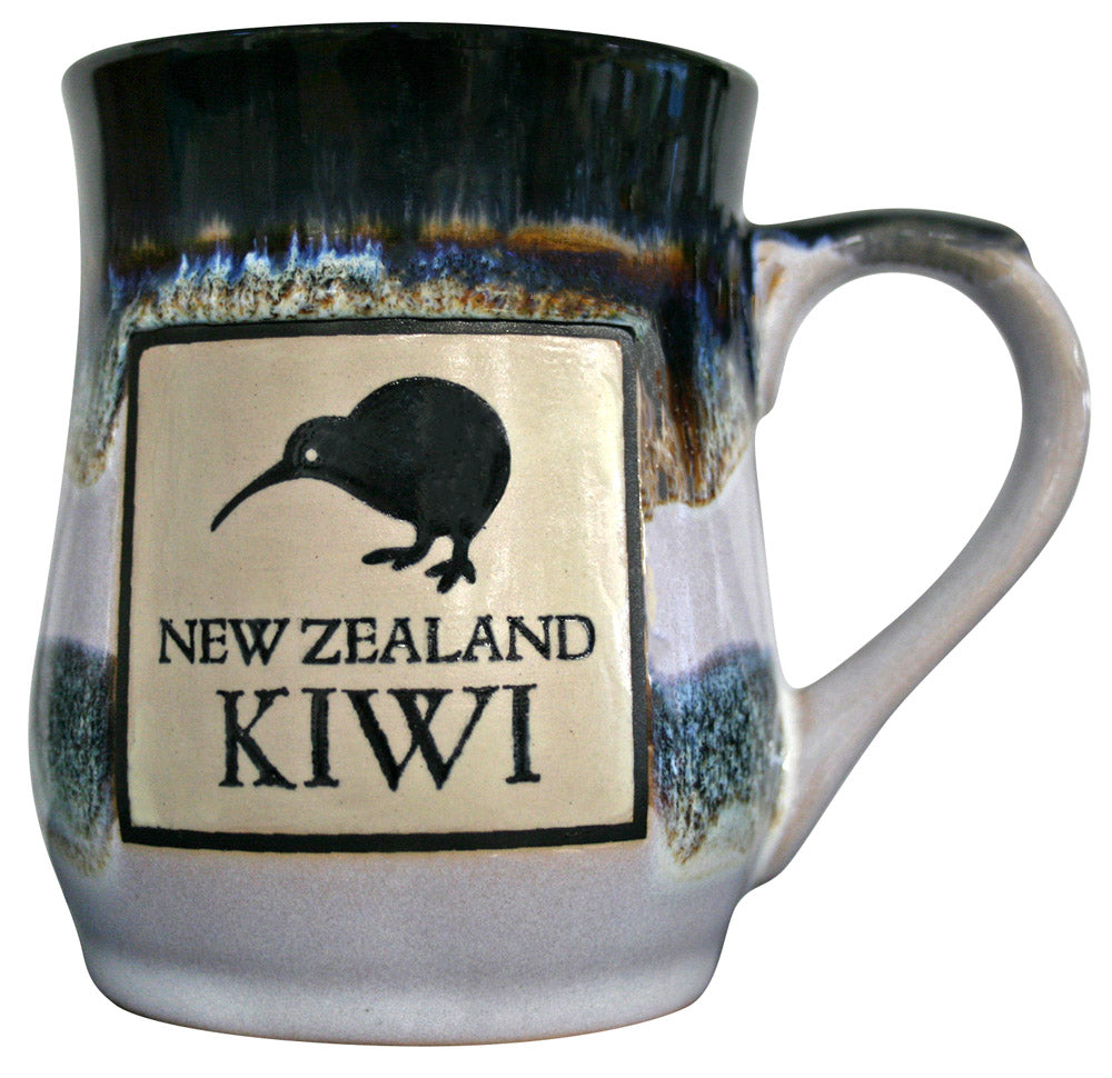 Reactive Mug With Kiwi - Black Stripe