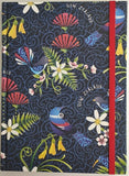 Notebook NZ Birds & Flowers Navy