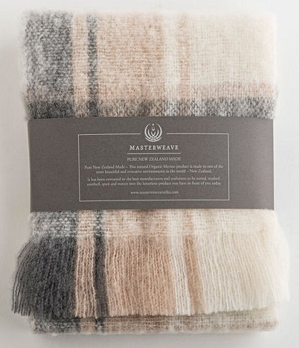 Organic Merino Scarf - Plaid Main image