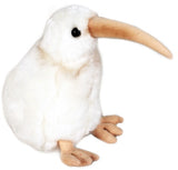 Talking Birds - Manukura White Kiwi Sound Bird 15cm