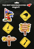 6 Pack Kiwi And Road Signs Magnets