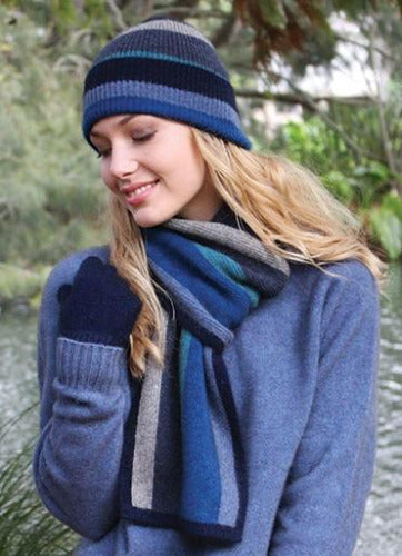 Lothlorian Possum & Merino Unisex Tempo Beanie and/or Scarf - Lagoon Main image