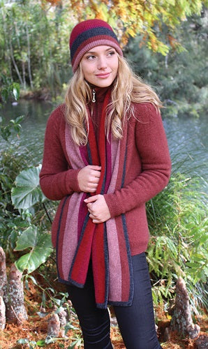 Lothlorian Possum & Merino Tempo Beanie and/or Scarf - Pink Main image