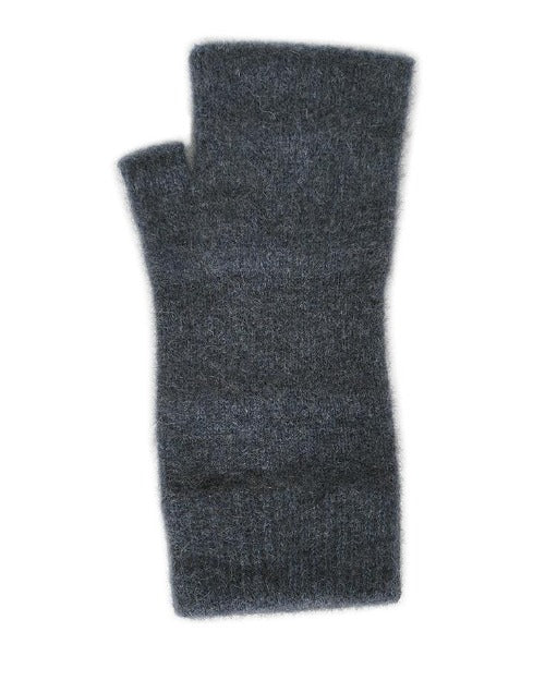 Lothlorian Possum & Merino Plain Fingerless Mitten, Charcoal Main image