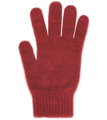Lothlorian Possum & Merino Unisex Gloves, Raspberry Main image