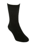 Lothlorian Possum & Merino Unisex Rib Socks, Black