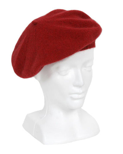 Lothlorian Possum & Merino Unisex Beret, Red Main image