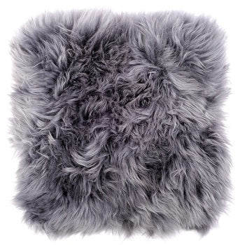 Sheepskin Cushion Cover - Dark Grey - Standard or Large Size Main image