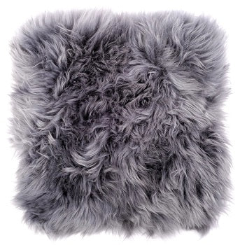 Sheepskin Cushion Cover - Dark Grey - Standard or Large Size