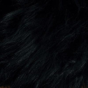 Single Large Sheepskin Rug - Black