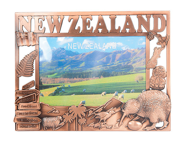 NZ Icons Metal Photo Frame - Copper -  Large Main image
