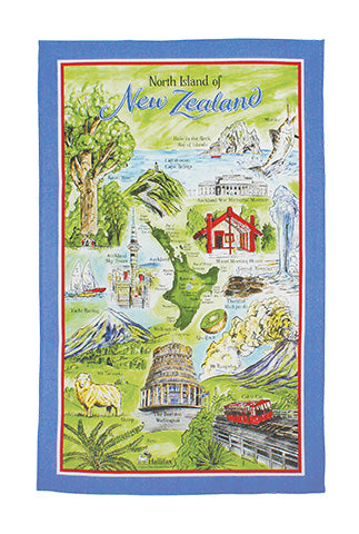 Cotton NZ North Island Tea Towel Main image