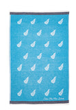 NZ Fern On Light Blue Tea Towel