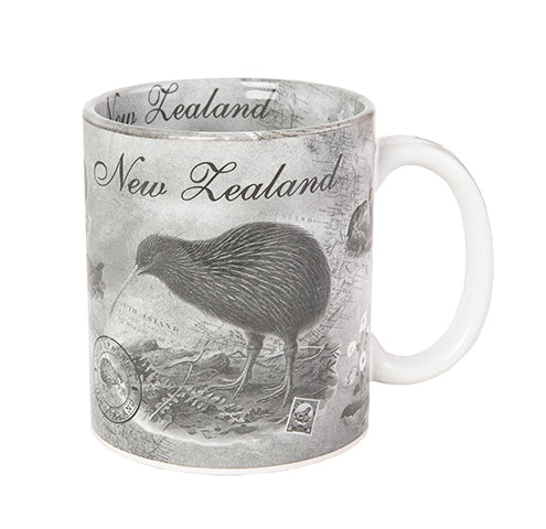 NZ Kiwi on Grey Coffee Mug - #103 Main image