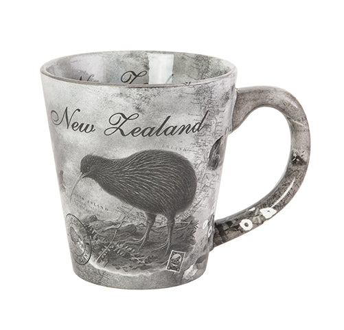 NZ Kiwi on Grey Coffee Mug - style #104 Main image
