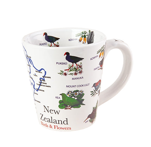 NZ Birds and Flowers Coffee Mug - style #89