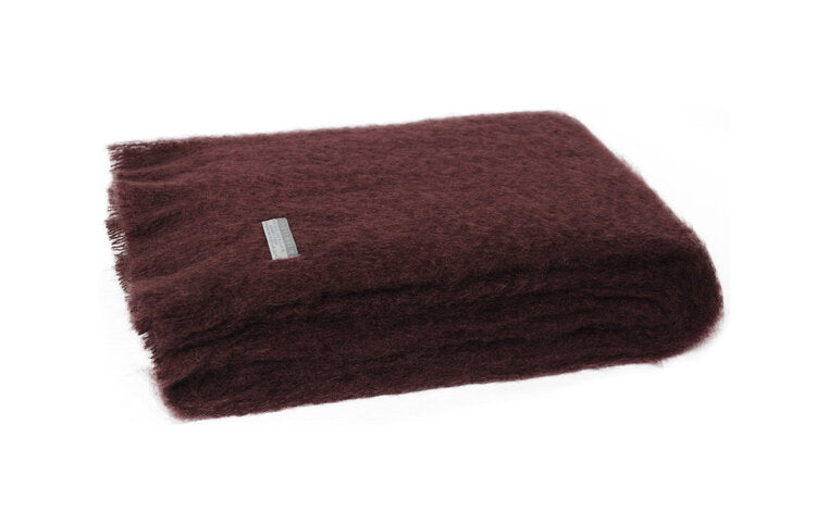 Windermere Mohair Knee Rug - Mulberry Secondary image