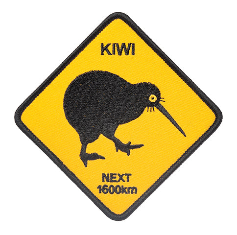 Iron on Patch - Kiwi Road Sign