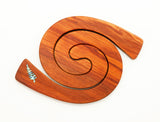 Rimu Wood 2 in 1 Tablemats with Paua Inlay - Fern