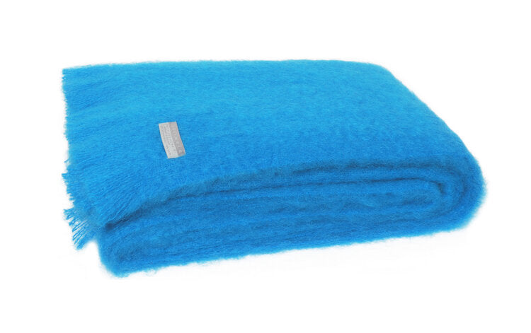 Windermere Mohair Knee Rug - Turquoise
