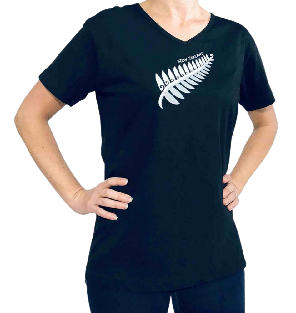 Ladies T-Shirt Silver Fern NZ
