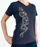 Ladies Fitted T-Shirt - Fantail Filigree