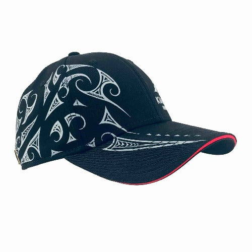 Adults Kia Kaha Maori Designed Cap - Black Secondary image