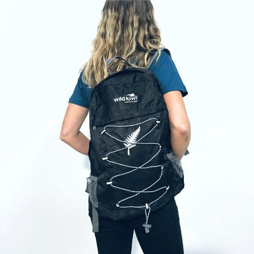Wild Kiwi Packable Backpack - Black