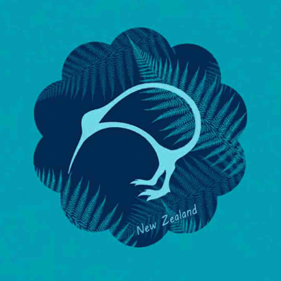 Ladies Fitted T-Shirt - Kiwi Ferns Secondary image