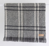 Wool Twill Throw - Grey Window Check